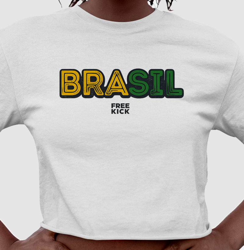 CAMISETA CROPPED FREE KICK BRA SIL