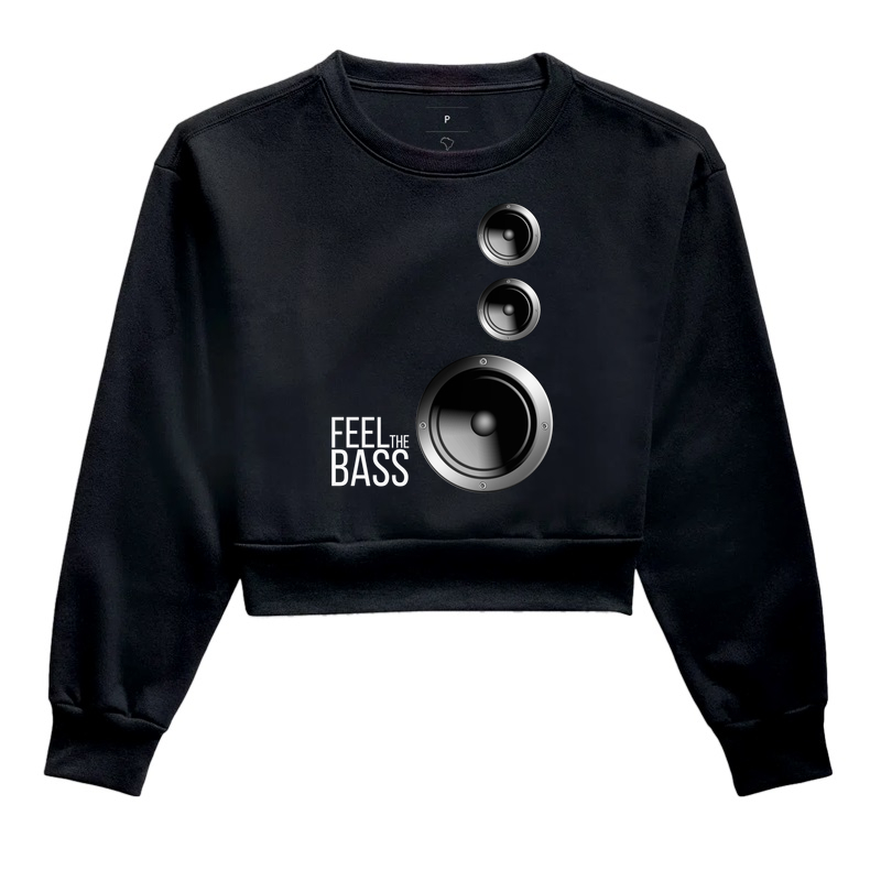 Feel the Bass - Cropped Moletom