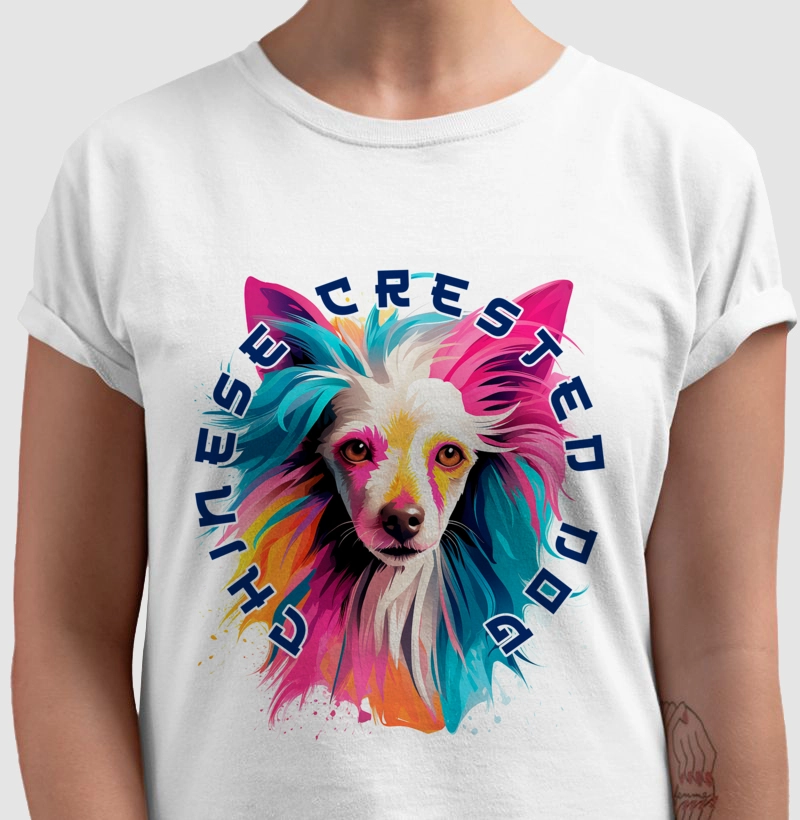 Cão de Crista Chinês Ai Colorida