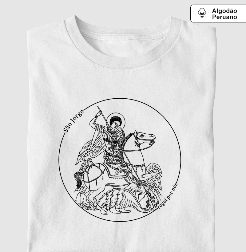 São Jorge Minimalista - Algodão Peruano