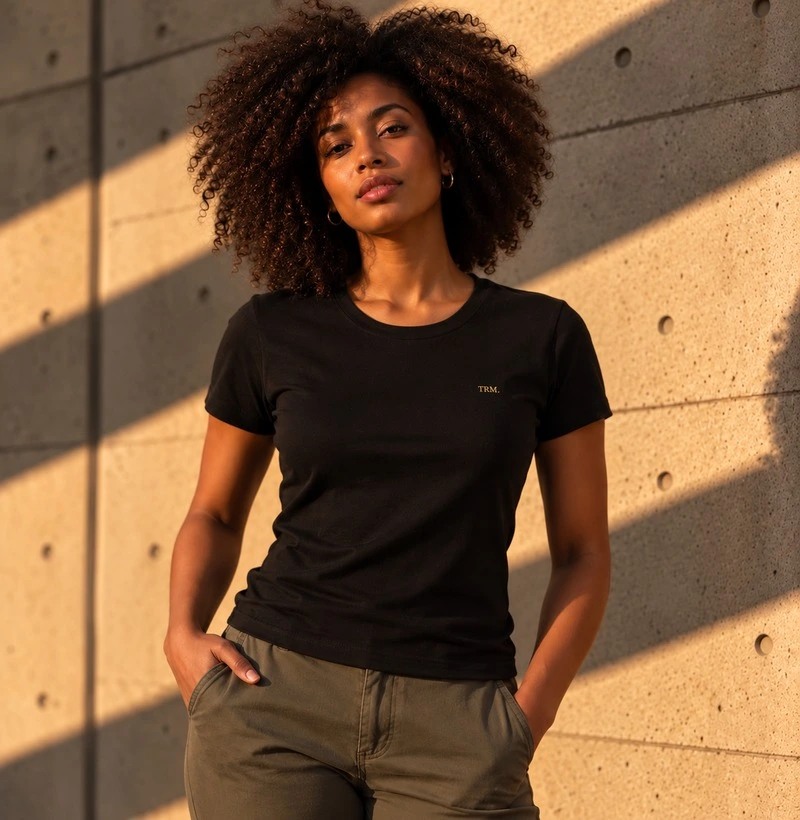 TRM Timeless Premium Feminina Black - Camiseta Algodão Peruano