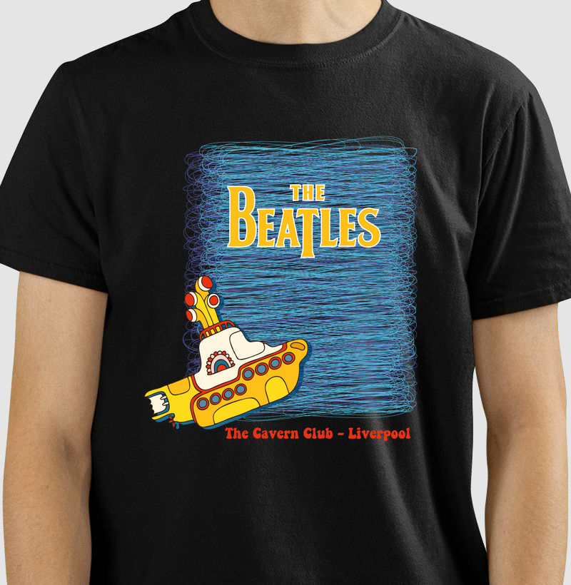CAMISETA COM ESTAMPA BEATLES YELLOW SUBMARINE