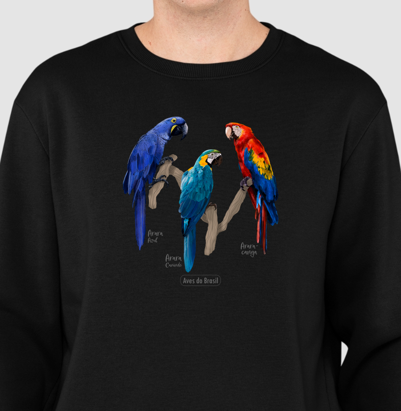Aves do Brasil - Coletivo Araras - Moletom