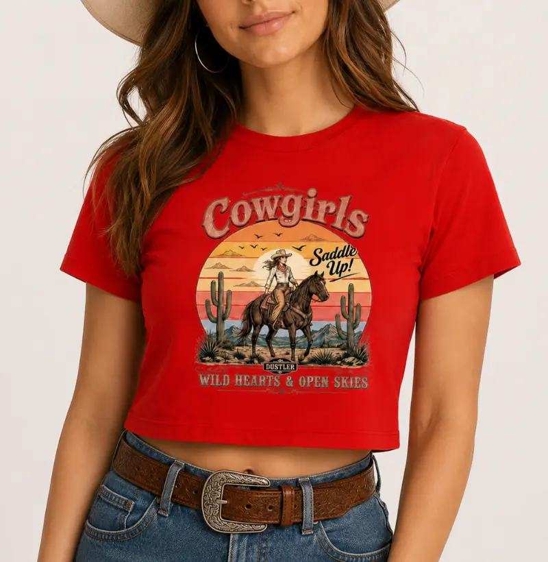 Cropped Country Cowgirls Saddle Up