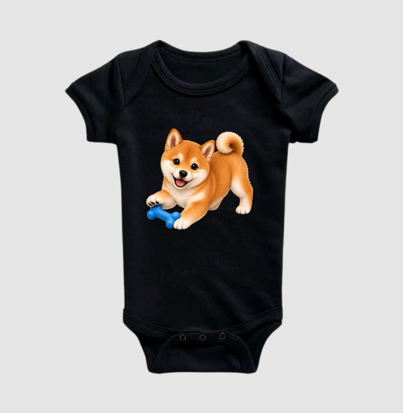 Shiba Inu - Desenho Animado - Body Infantil