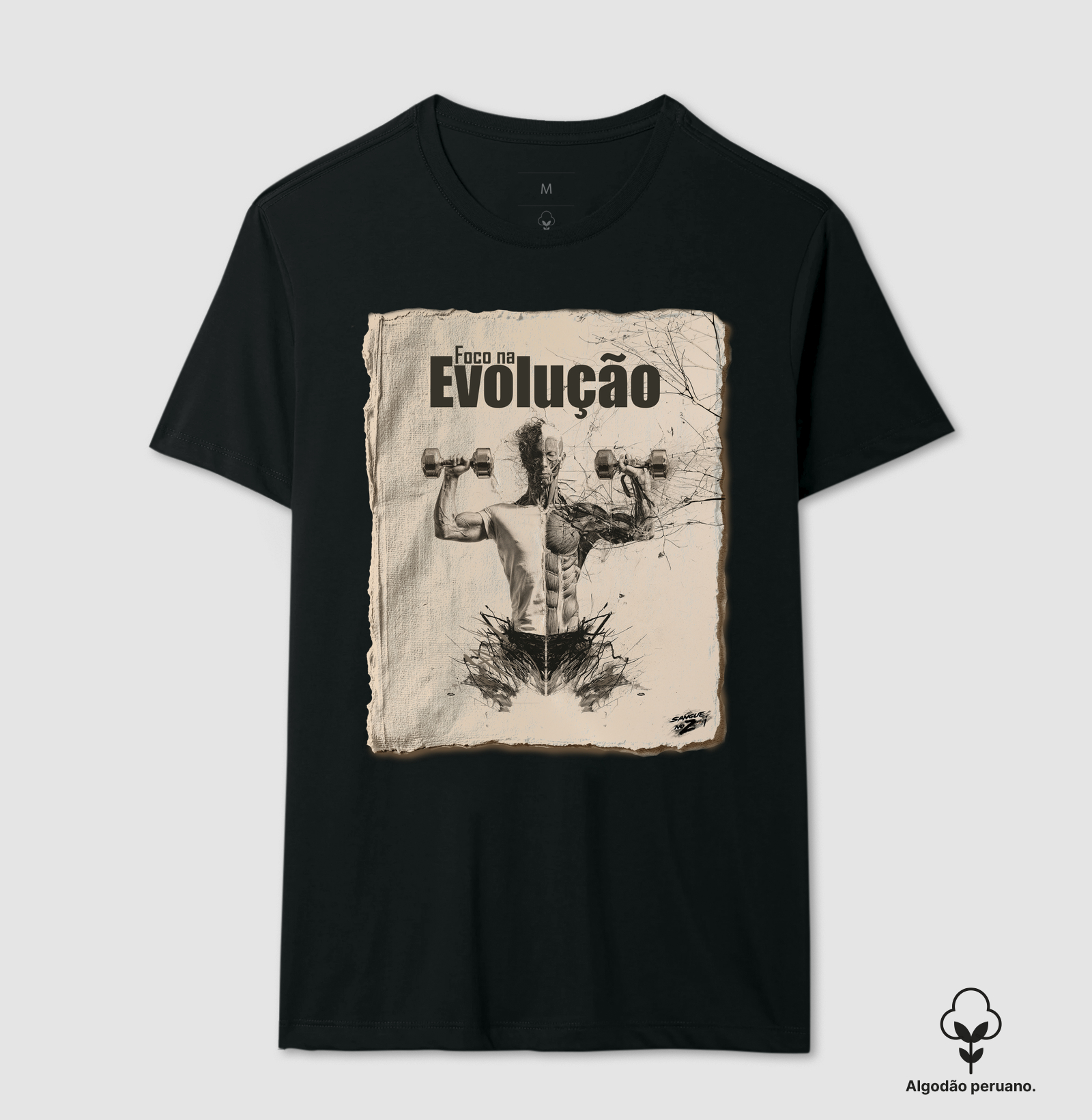 Foco na Evolução 01 - Camiseta Algodão Peruano