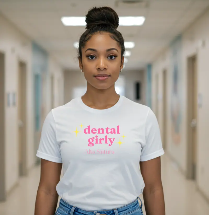 Camiseta Unissex 100% Algodão - Dental Girly