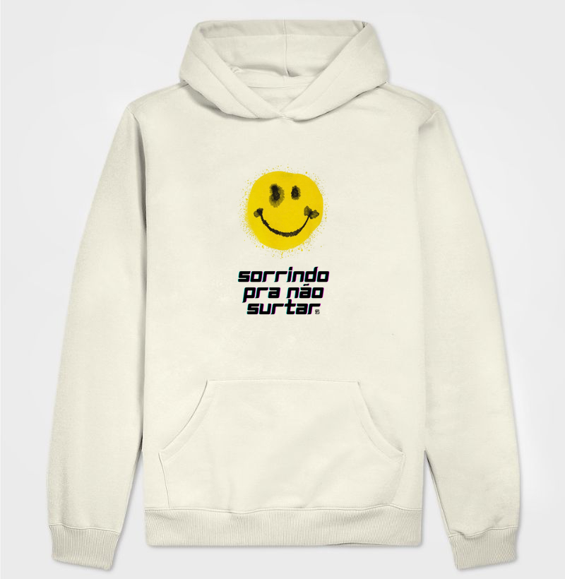 Hoodie Moletom Sorrindo pra não surtar 