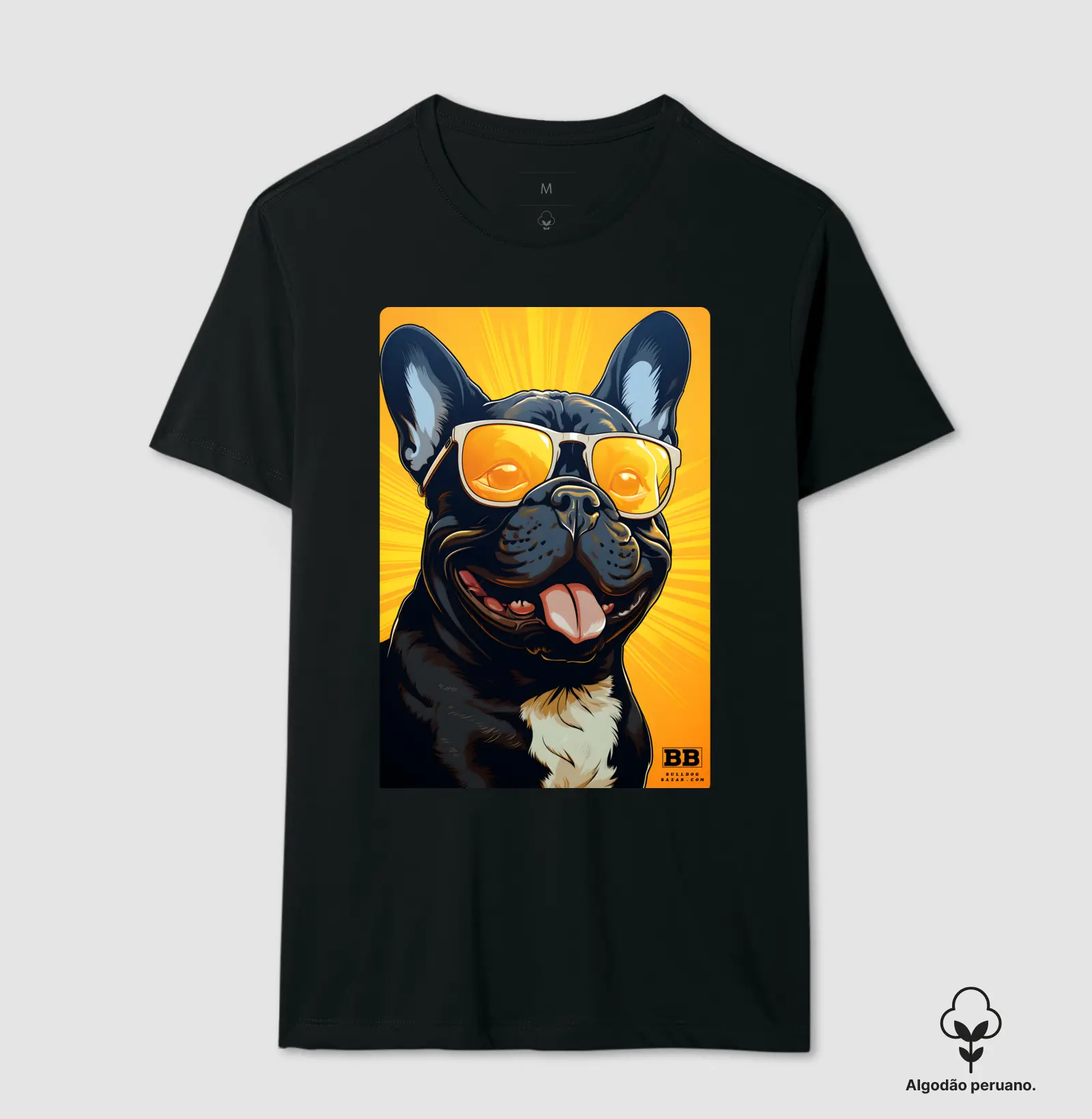 Camiseta Premium Bulldog Frances "Sorriso"