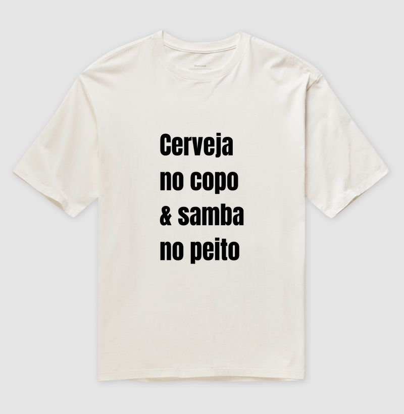 Camisa Oversized Cerveja no Copo