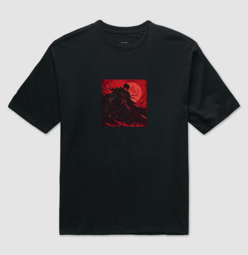 Oversized Crimson Moon Wanderer