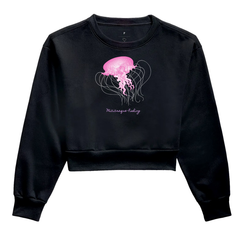 Minicraque Fishing - Elas na Pesca - Cropped Moletom