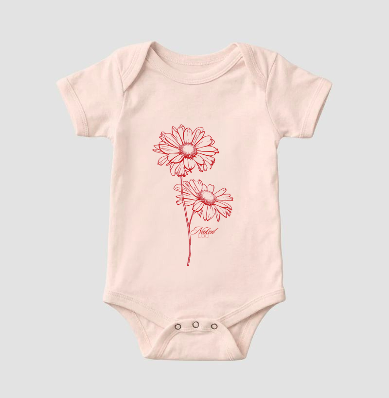 Body Flor Margarida Algodão Premium