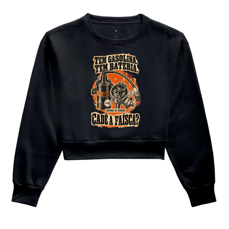 Camiseta Ignição - Cropped Moletom