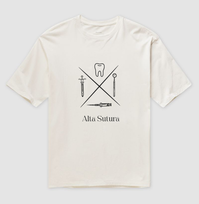 Camiseta Unissex Oversized 100% Algodão - Endodontia