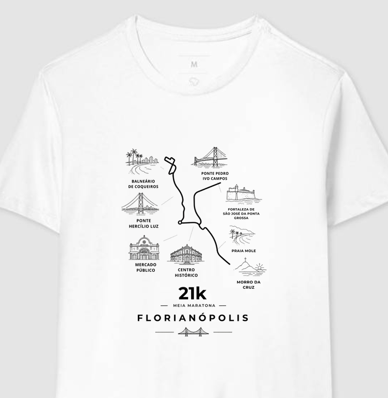 Camiseta Meia Maratona - 21K Por Florianópolis