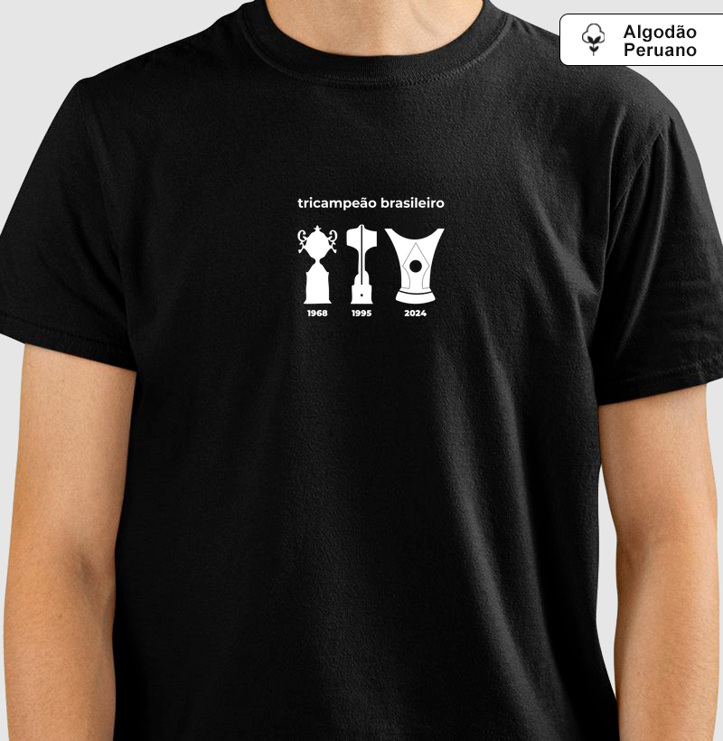 Camiseta Algodão Peruano Tricampeão