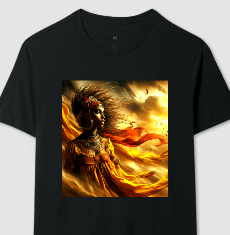 Camisa "Iansã - Orixá dos Ventos e das Tempestades"