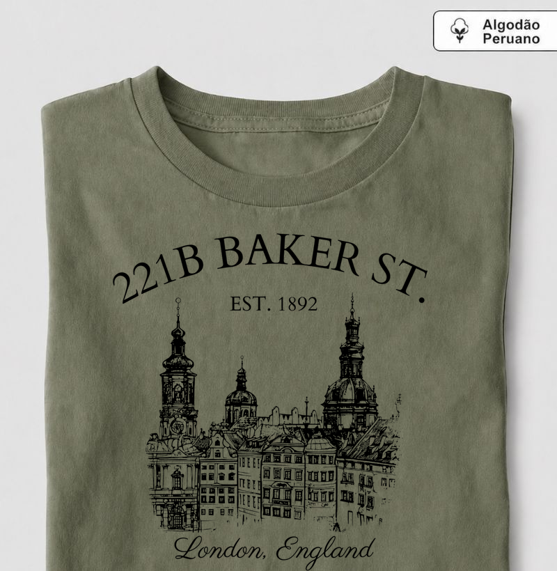 Camiseta Sherlock Holmes – Londres, Inglaterra | 221B Baker Street 