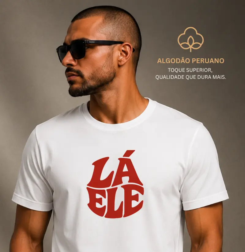 Lá ele - Edição de bordo - Camiseta Algodão Peruano