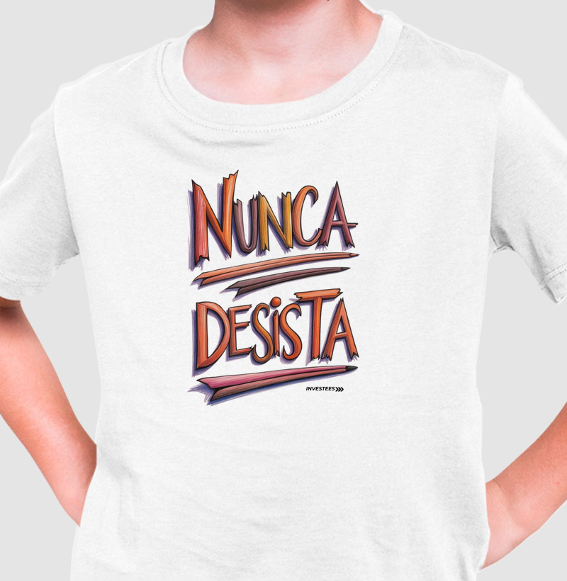 Nunca desista texto colorido