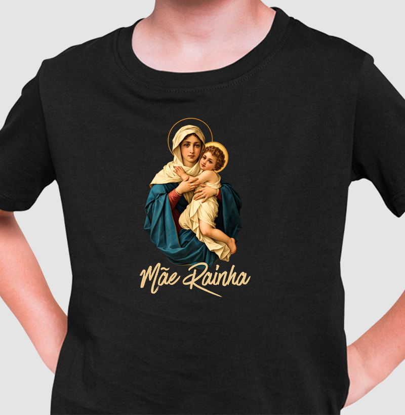 Camiseta Infantil Católica Mãe Rainha de Schoenstatt - Camiseta Infantil