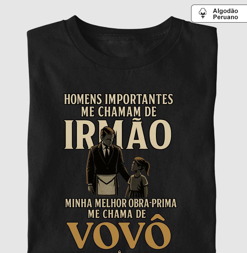 Camiseta Algodão Peruano Venerável Vovô (Neta) - Mr. GADU