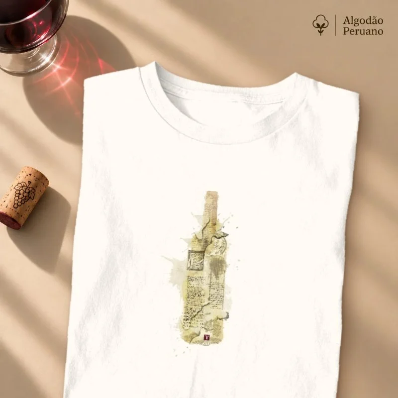 Camiseta Wine Art - Camiseta Algodão Peruano
