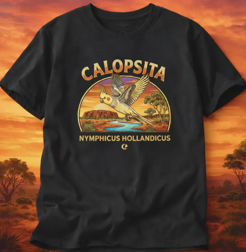 Camiseta Calopsita Sunset