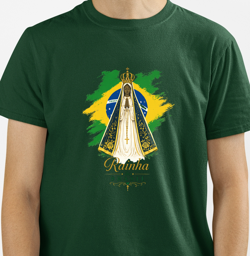 Camiseta Nossa Senhora Aparecida Rainha do Brasil