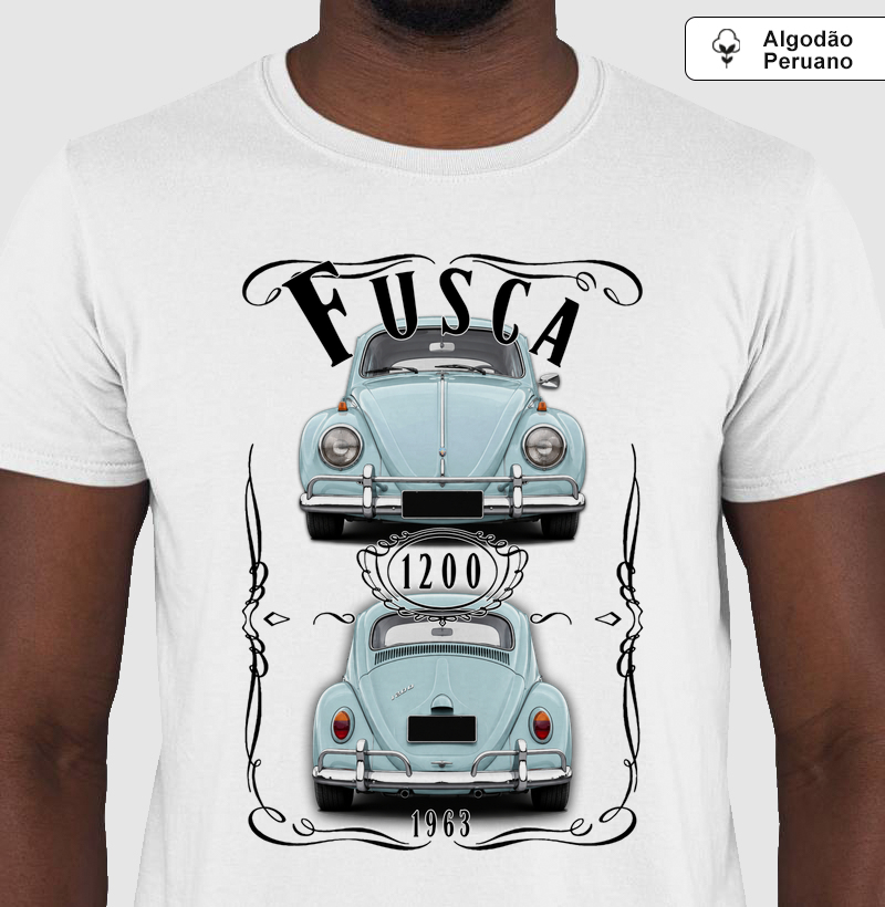 Camiseta em algodão peruano Fusca vintage