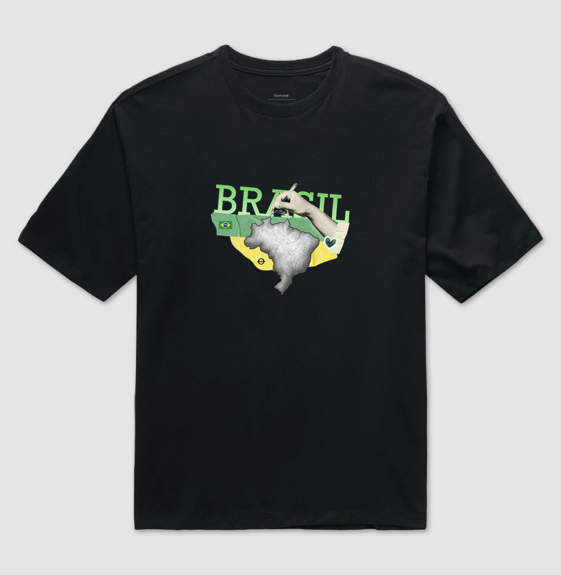 camiseta brasil colagem autoral joga bonita