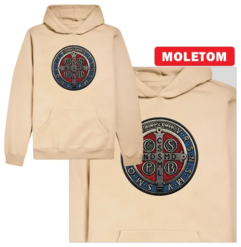 Escudo de São Bento Moletom Capuz