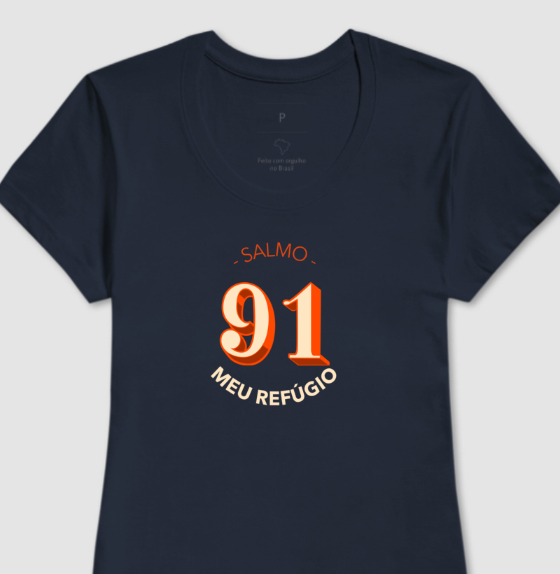 Camiseta Cristã Feminina - Salmo 91 | Milagree 