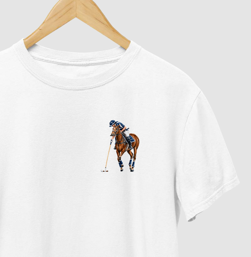 Polo - Castanho Blue&White (Peito) - Camiseta