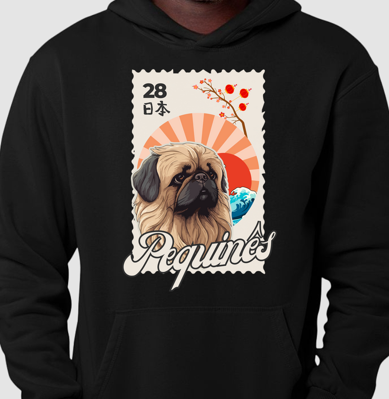 Hoodie Moletom Nihon Pequinês Dog Pulse