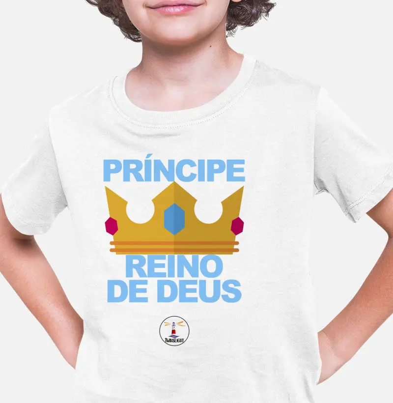 Príncipe do Reino de Deus camiseta infantil qualidade Reserva