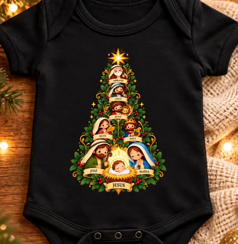 Árvore de Jessé | Genealogia de Jesus Baby - Body Infantil