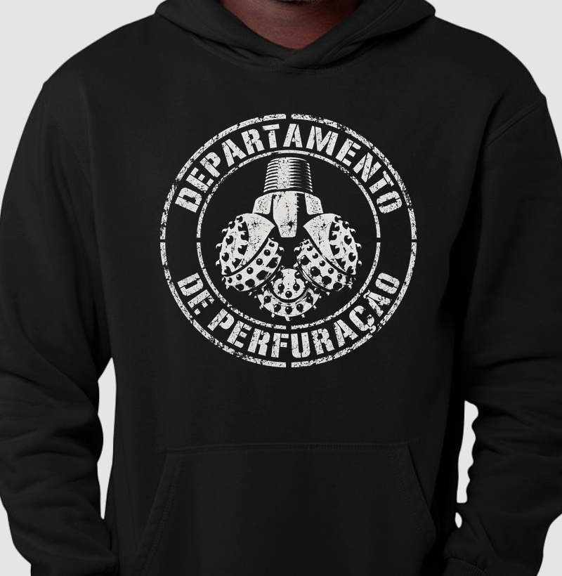 Departamento de Perfuração Tricone Stencil - Hoodie Moletom