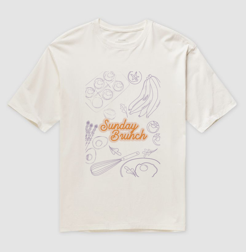 Camiseta Oversized Sunday Brunch