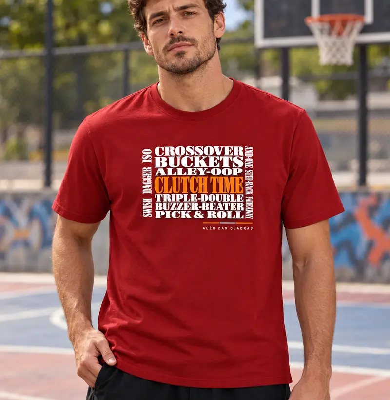 Camiseta de Basquete Clutch Time - ADQ