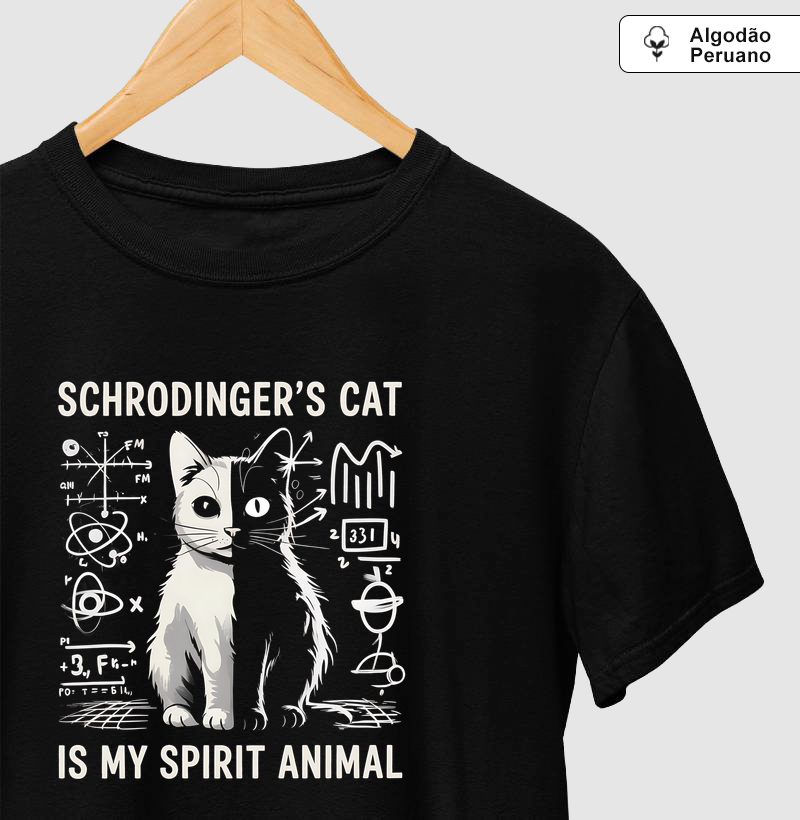 Camiseta Algodão Peruano Schrödinger Vibes - Camiseta Algodão Peruano