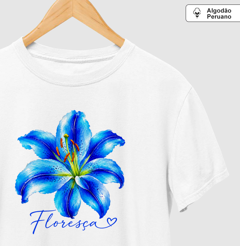 Camiseta Floresça Blue