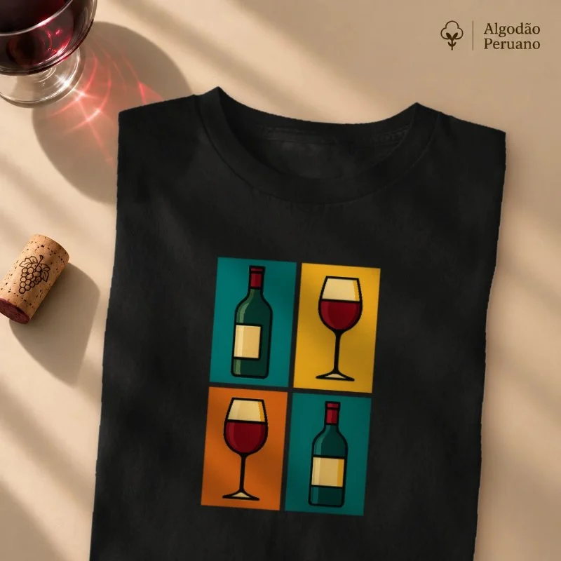 Camiseta Pop Art do Vinho