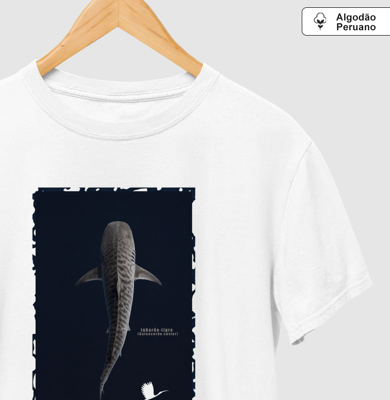 Camiseta Tubarão Tigre em Algodão Peruano