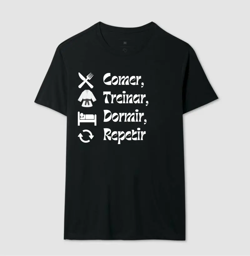 Camiseta Comer, Treinar, Dormir