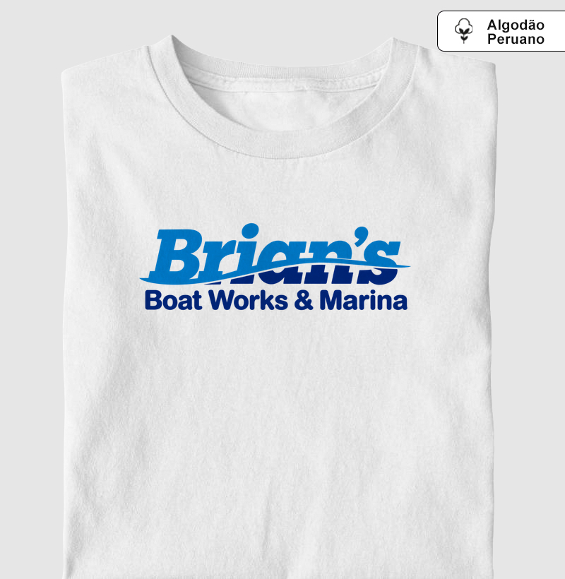 Camiseta Algodão Peruano GTA 6 Brian's Boat Works & Marina - Camiseta Algodão Peruano