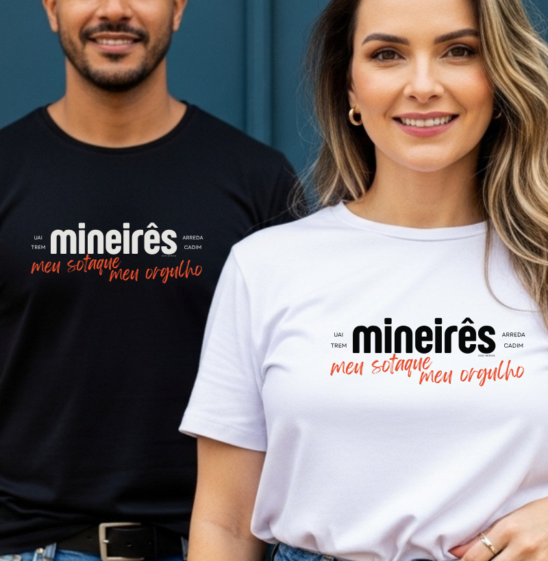 Camiseta Mineirês Meu Sotaque Meu Orgulho | Cultura Mineira | Identidade Raiz