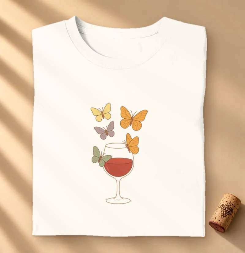 Camiseta Wine Butterflies - Camiseta