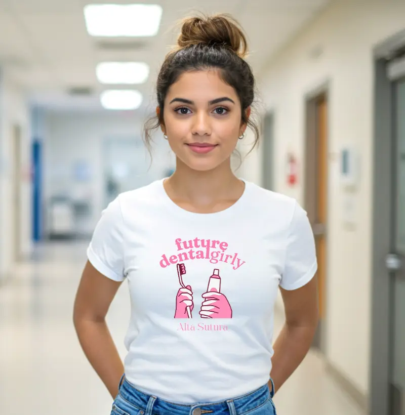 Camiseta Unissex 100% Algodão - Future Dental Girly